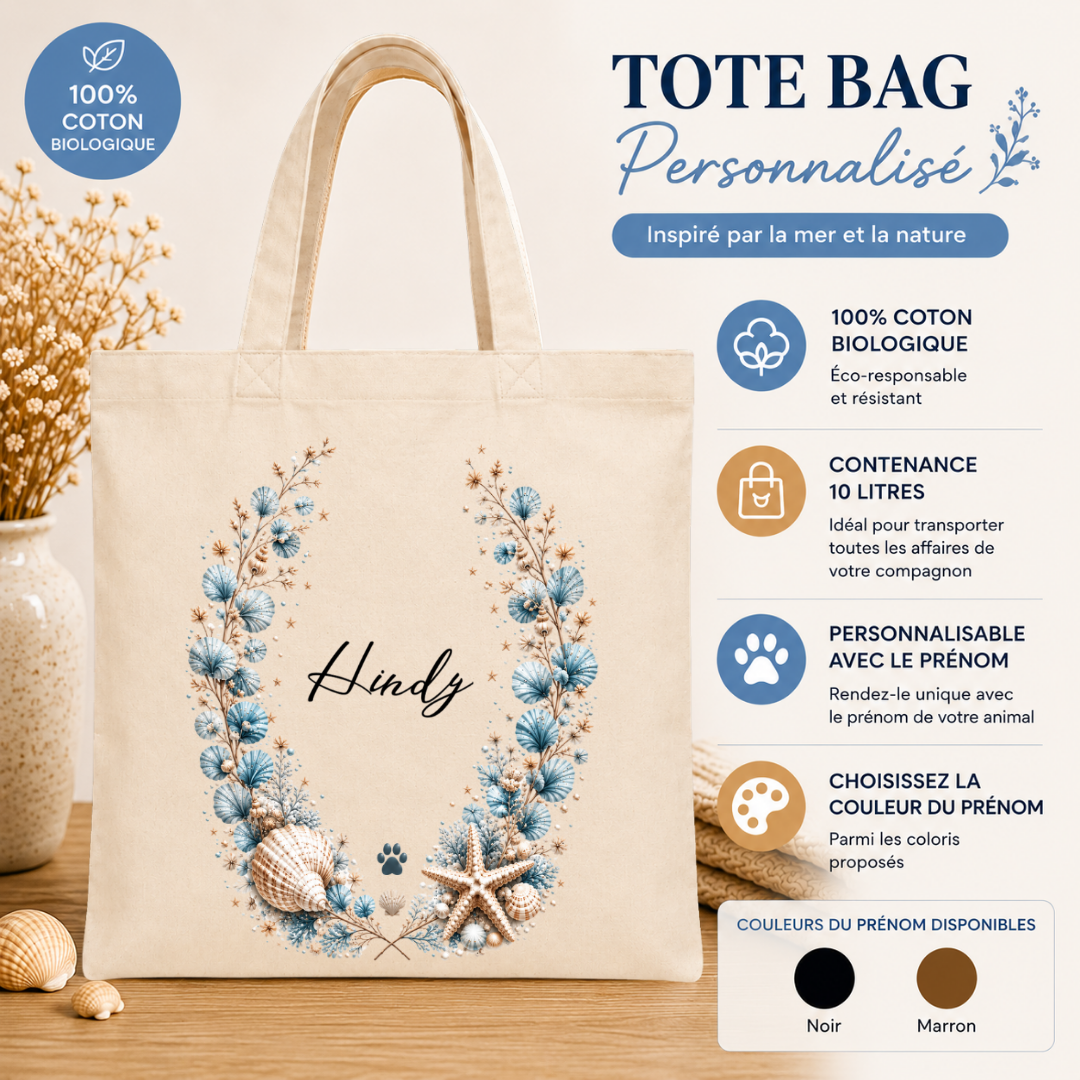 Tote bag Evasion Bleue personnalisable