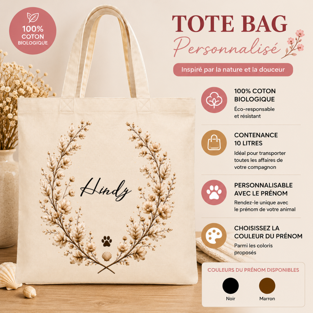 Tote Bag Bohème personnalisable