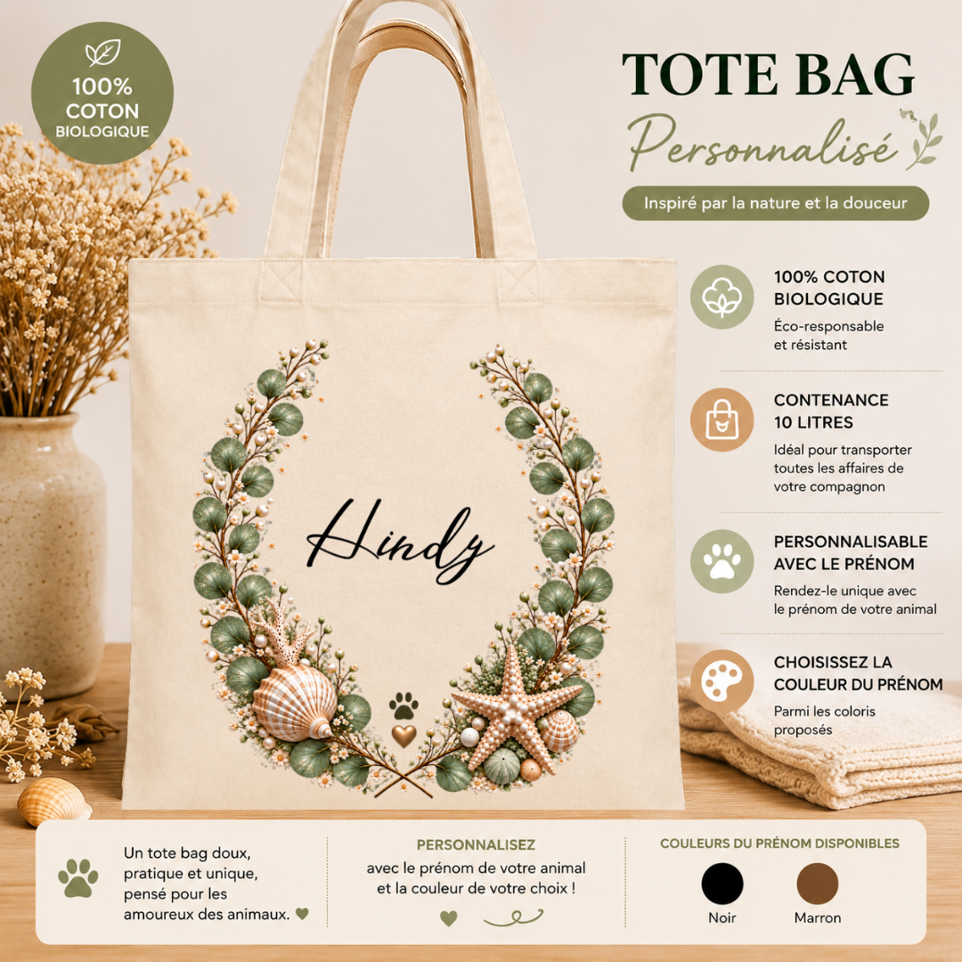 Tote bag Entre Terre & Mer personnalisable