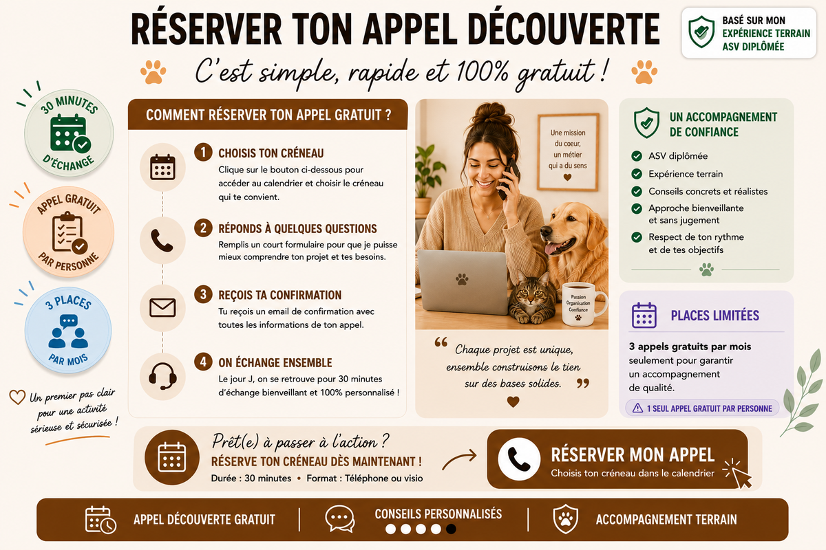 Appel découverte Pet-sitting – Fais le point sur ton projet avant de te lancer | 30 min
