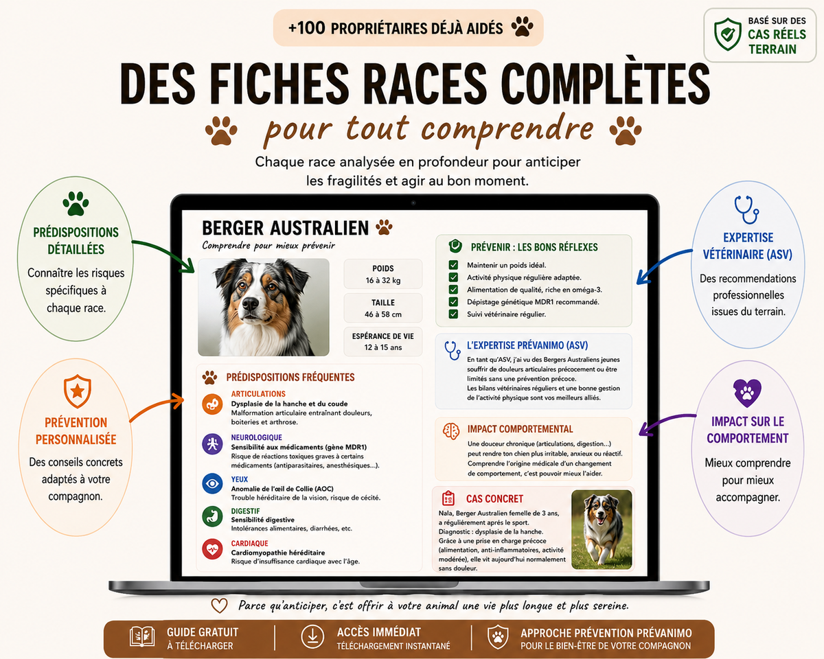🐾 Guide Prévention Santé – Chiens & Chats : les prédispositions à connaître