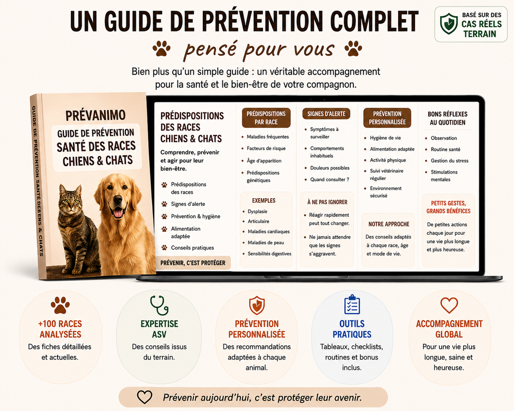 🐾 Guide Prévention Santé – Chiens & Chats : les prédispositions à connaître
