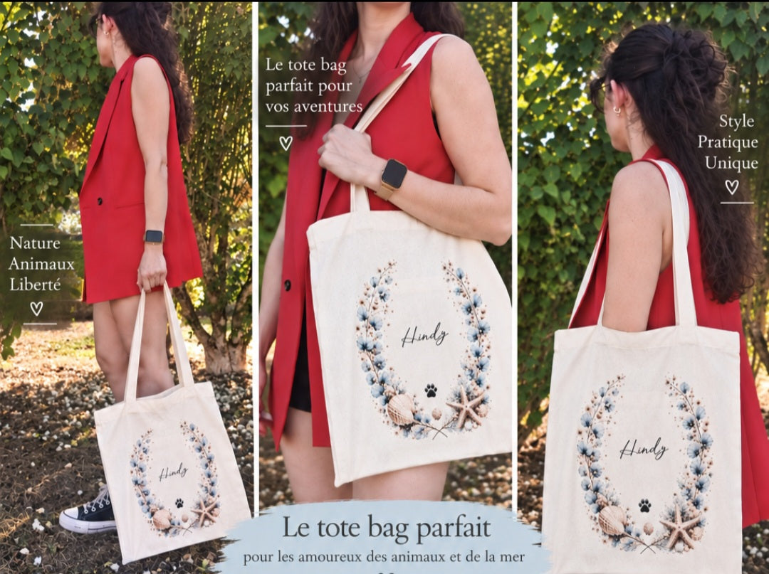 Tote bag Evasion Bleue personnalisable