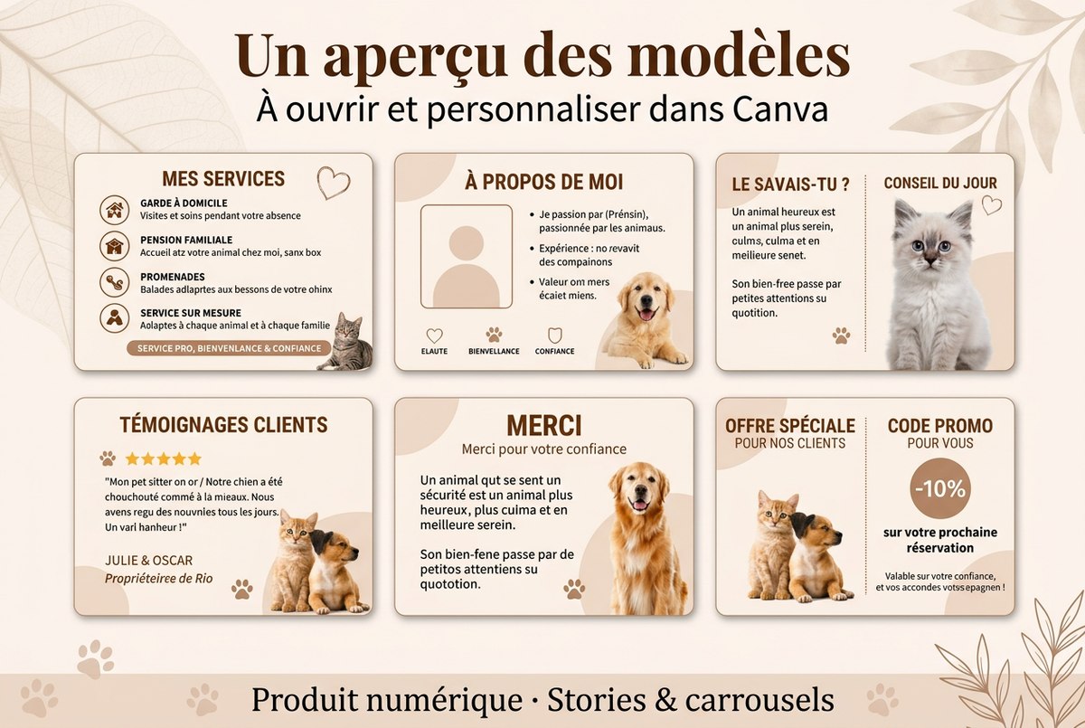 Aperçu des modèles du pack