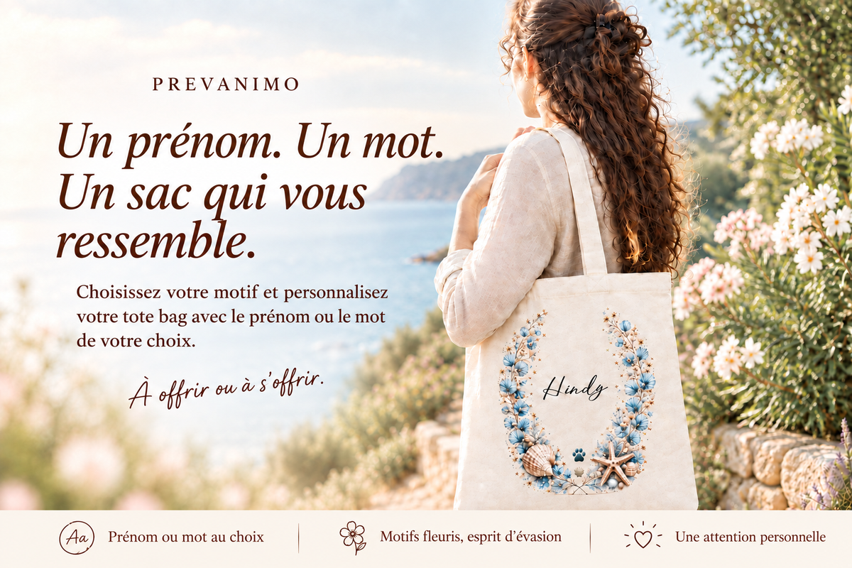 Bannière PREVANIMO centrée sur la personnalisation et le cadeau