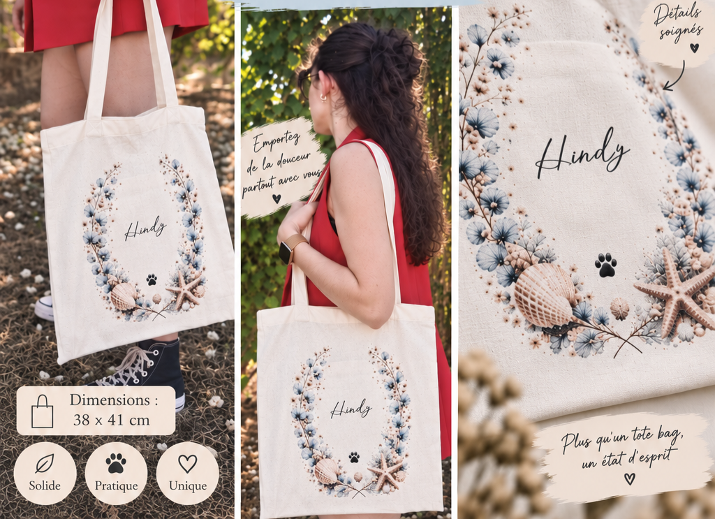Tote bag Evasion Bleue personnalisable
