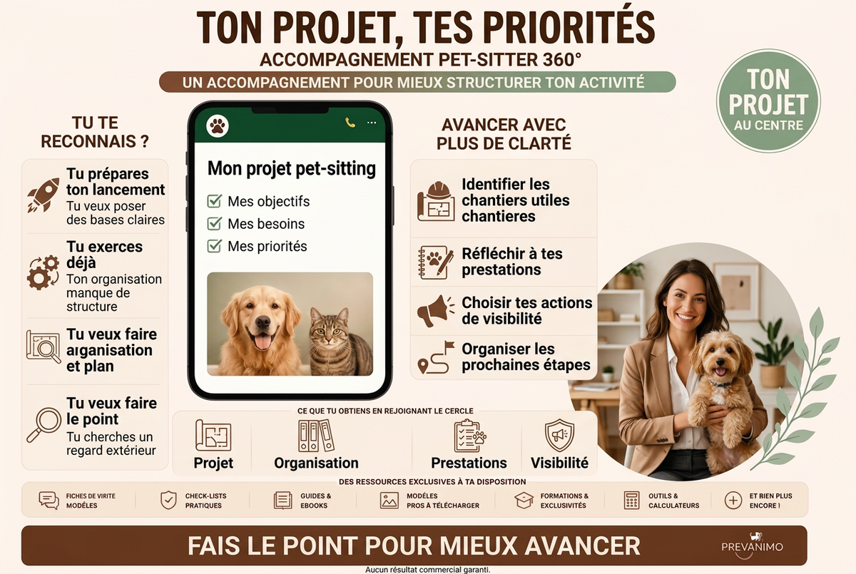 Accompagnement Pet-sitter 360° – Construis une activité professionnelle, structurée & durable