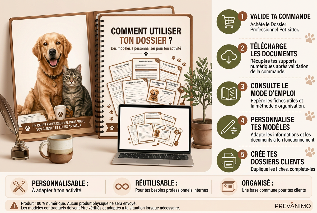 Utilisation du dossier en cinq étapes