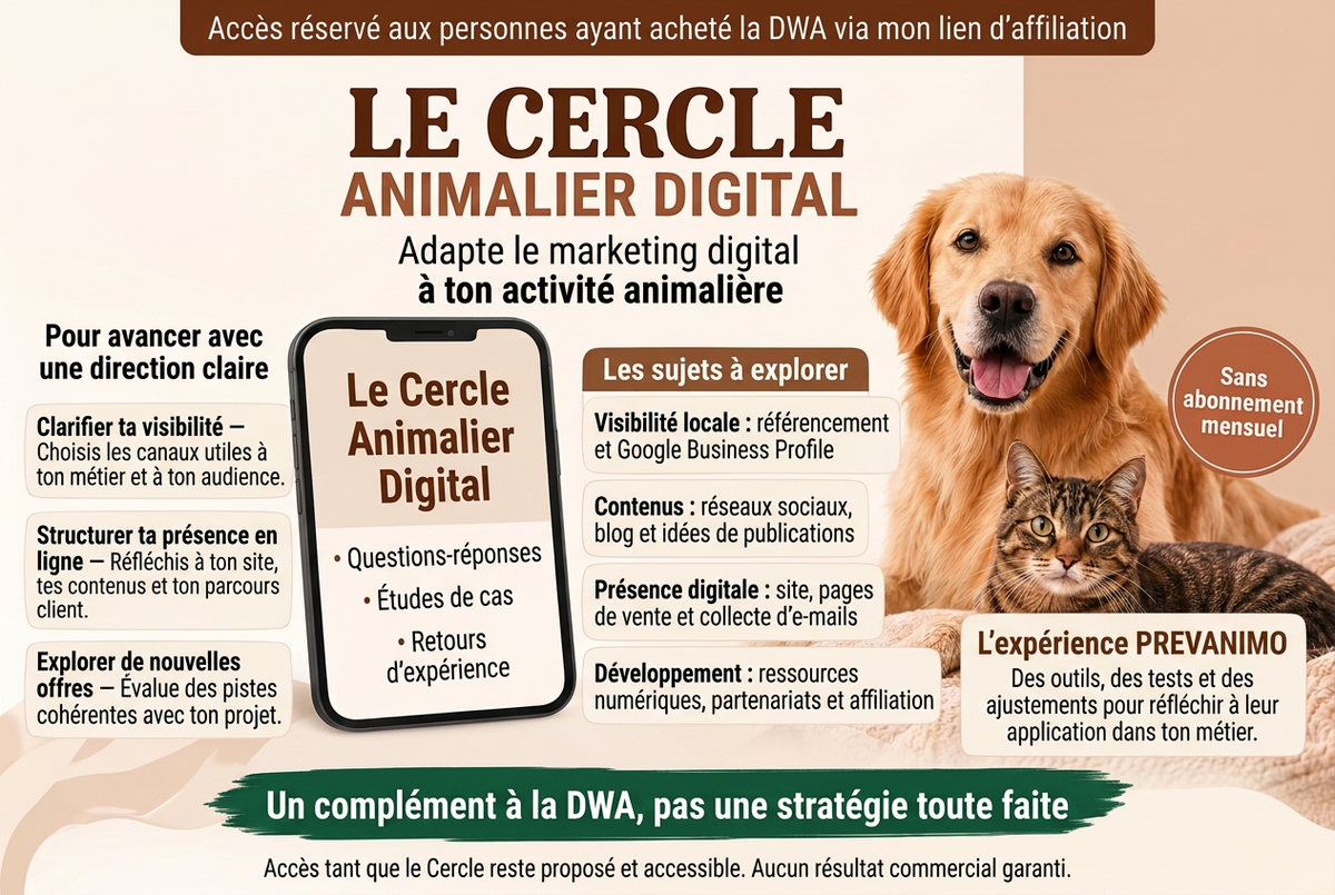 Le Cercle Animalier Digital – Marketing & développement pour professionnels animaliers